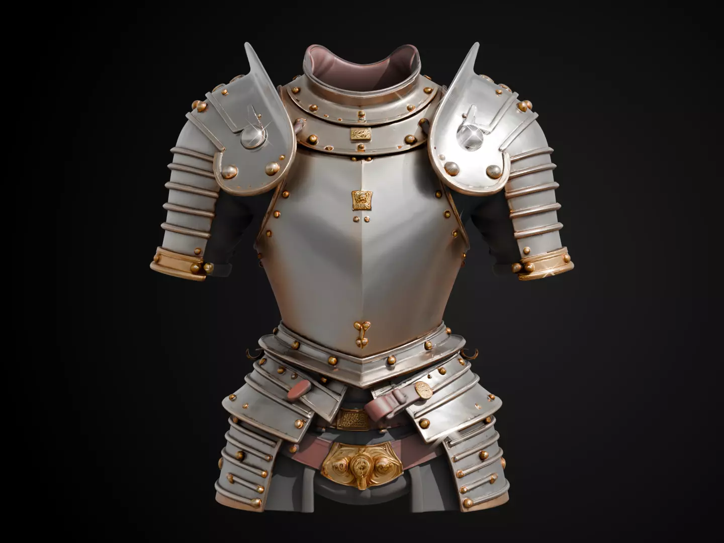 Stylized Medieval Armor - Paladin Defender 3D print model_12