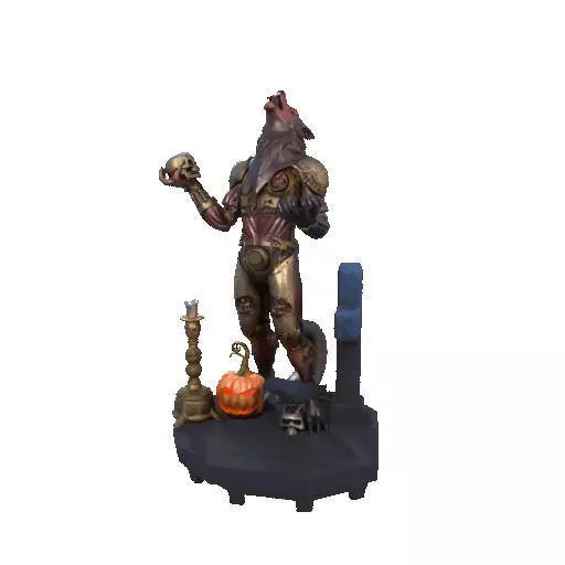 2527Halloween Werewolf with Skull and Grave Scene 3D Model 3D print model_10