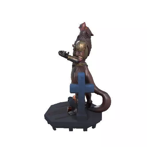 2527Halloween Werewolf with Skull and Grave Scene 3D Model 3D print model_33