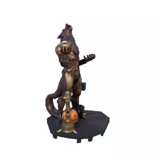 2527Halloween Werewolf with Skull and Grave Scene 3D Model 3D print model_17