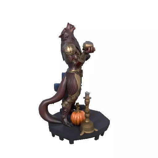 2527Halloween Werewolf with Skull and Grave Scene 3D Model 3D print model_20
