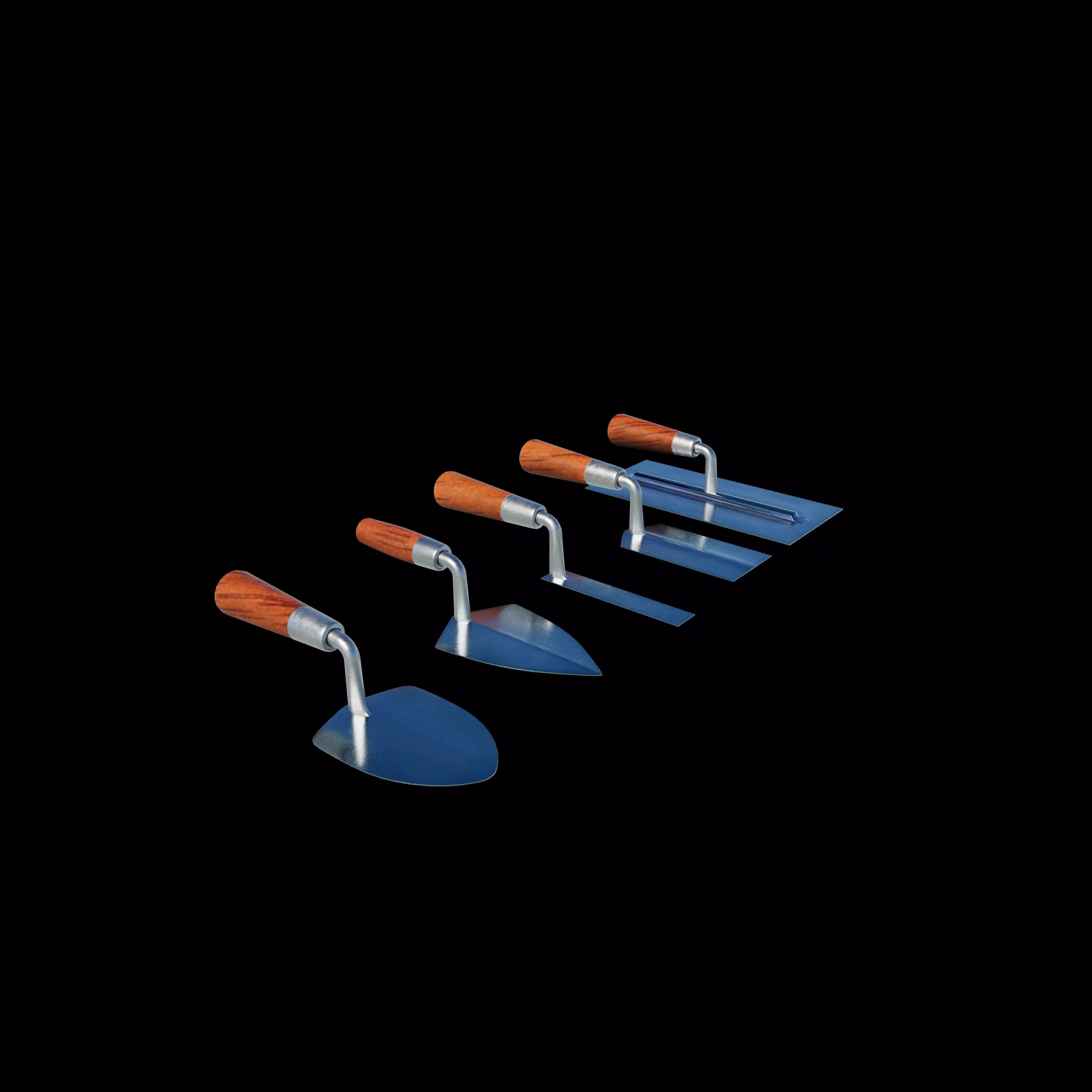 Masonry trowel 3D model_4