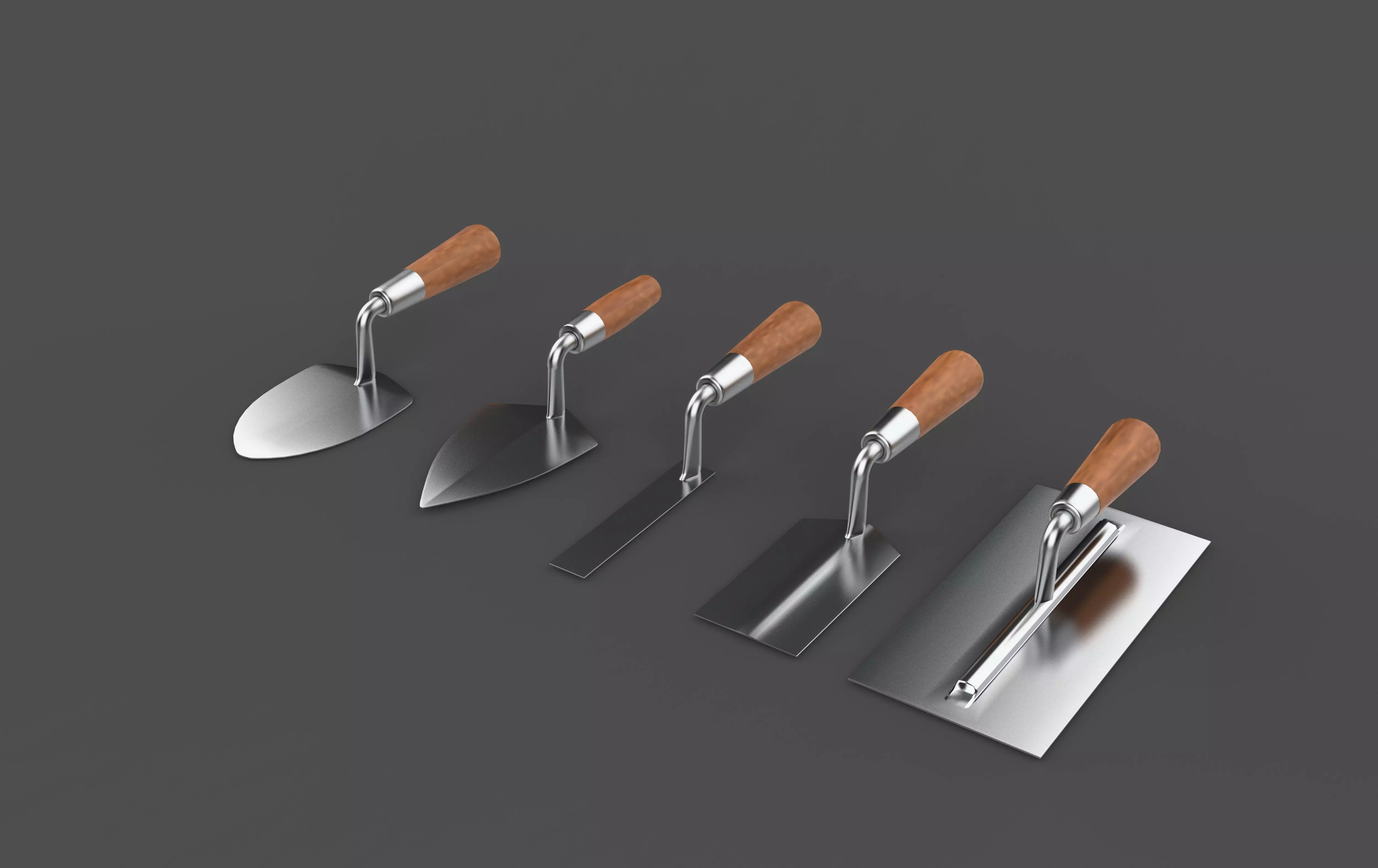 Masonry trowel 3D model_13