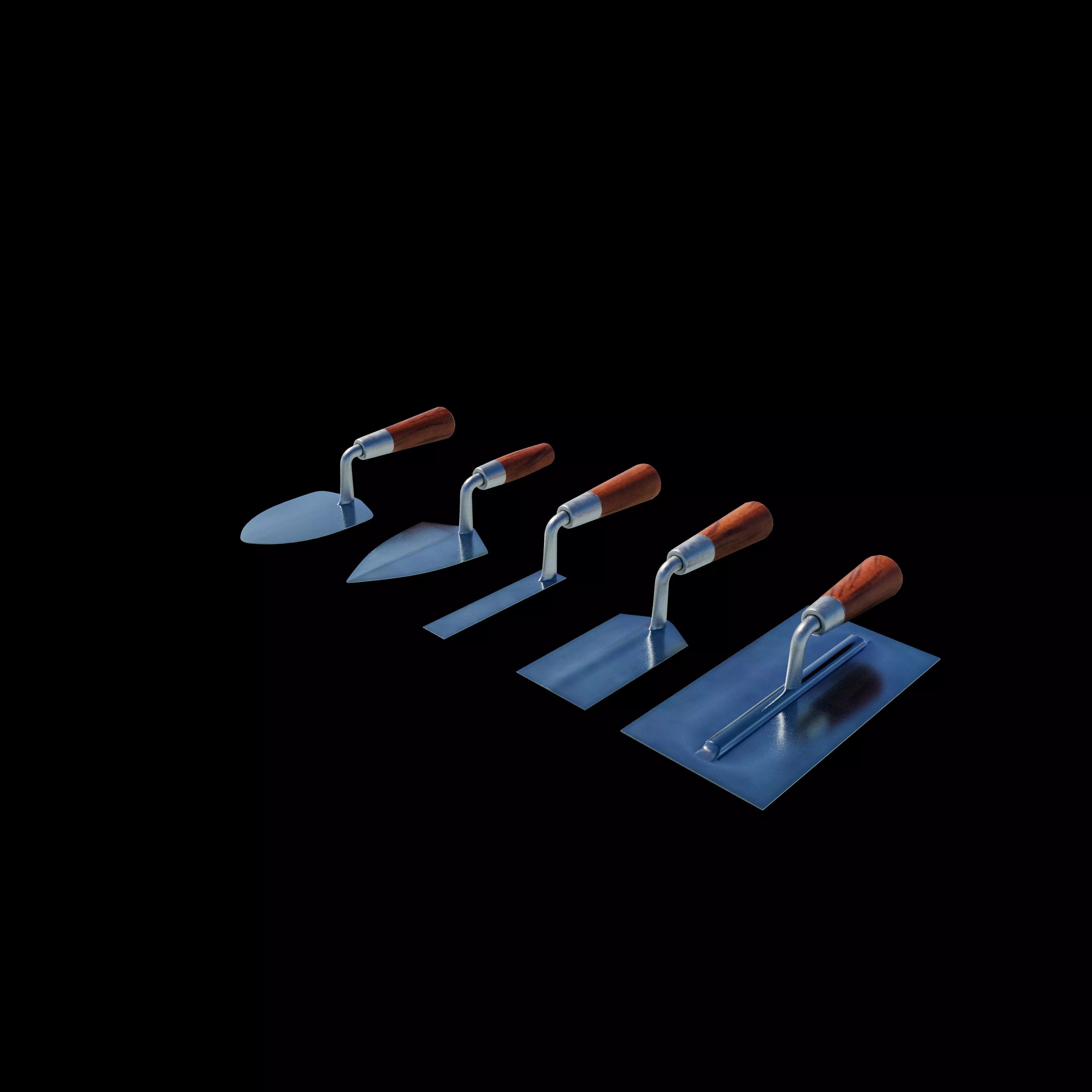 Masonry trowel 3D model_2