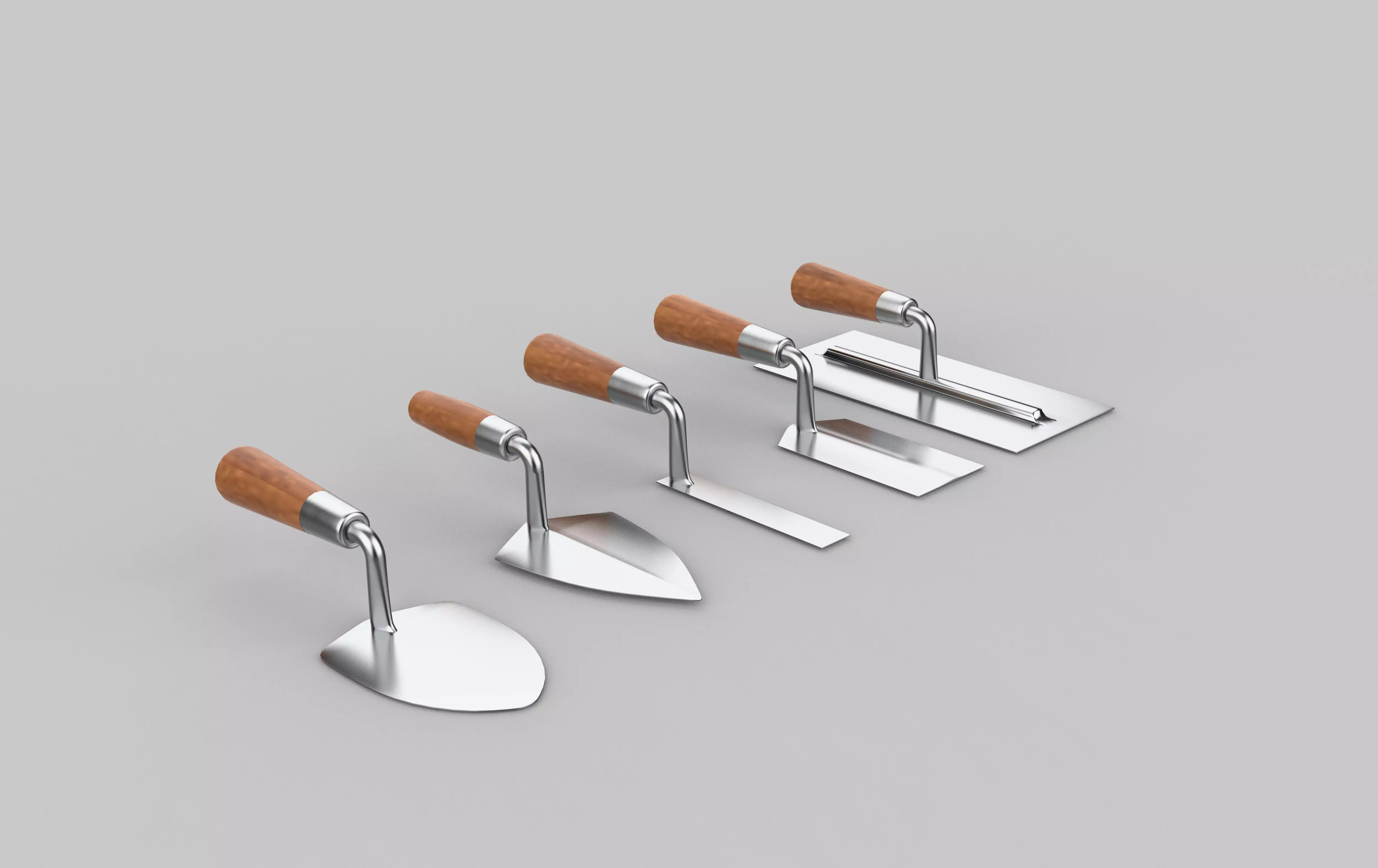 Masonry trowel 3D model_9