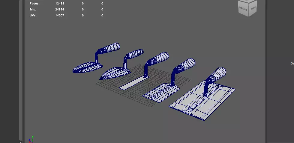 Masonry trowel 3D model_16