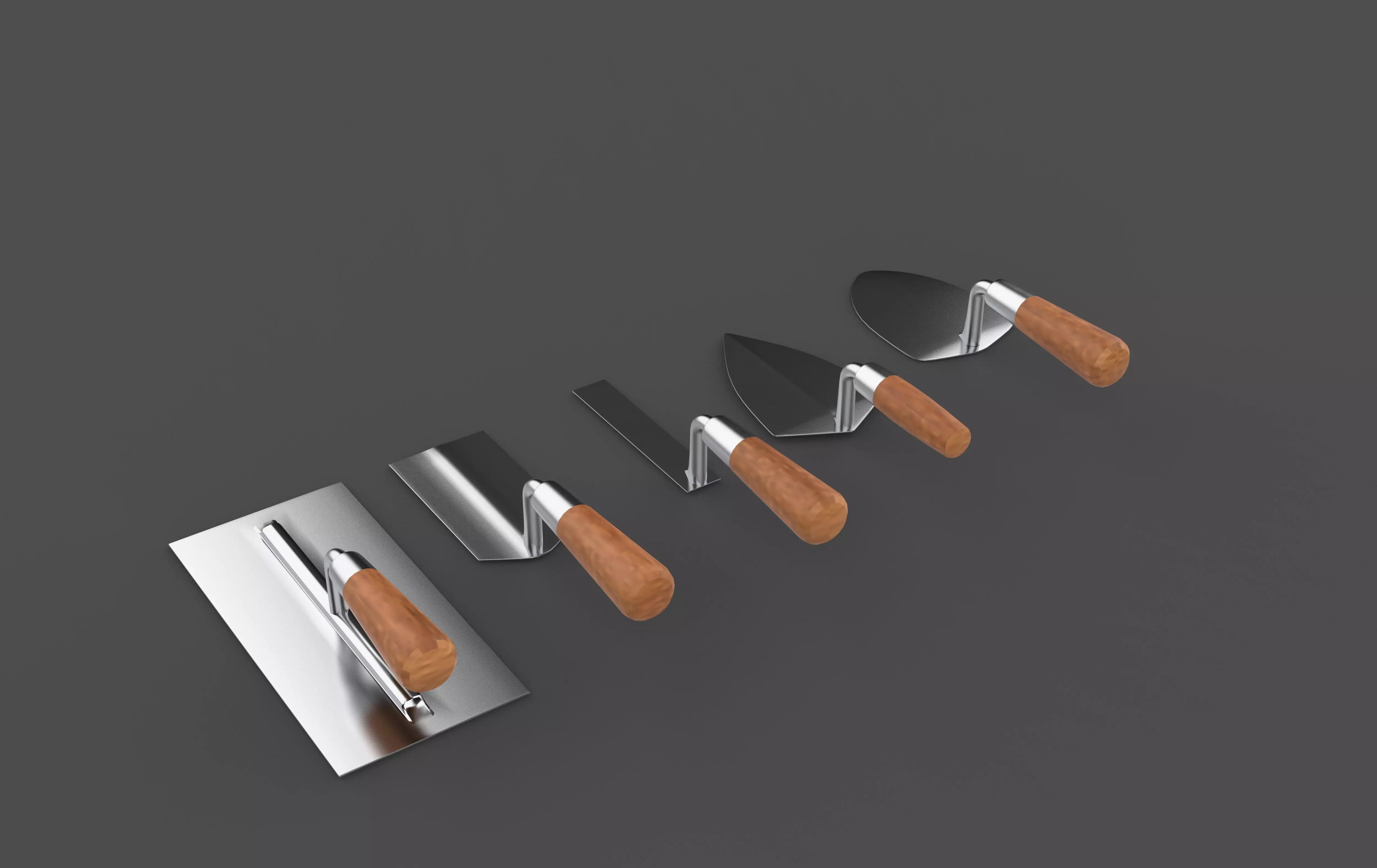 Masonry trowel 3D model_12