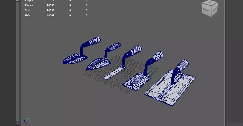 Masonry trowel 3D model_17