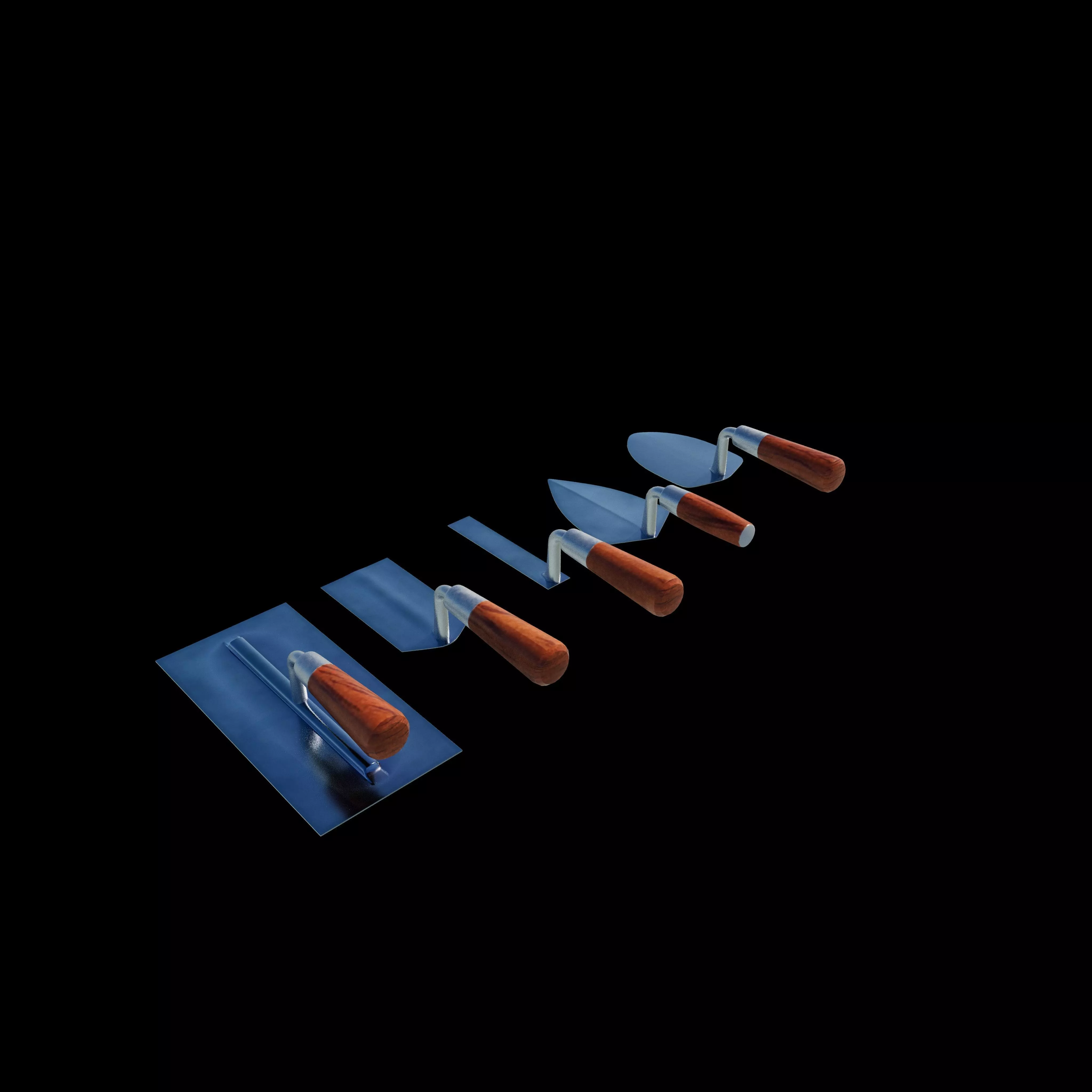 Masonry trowel 3D model_7