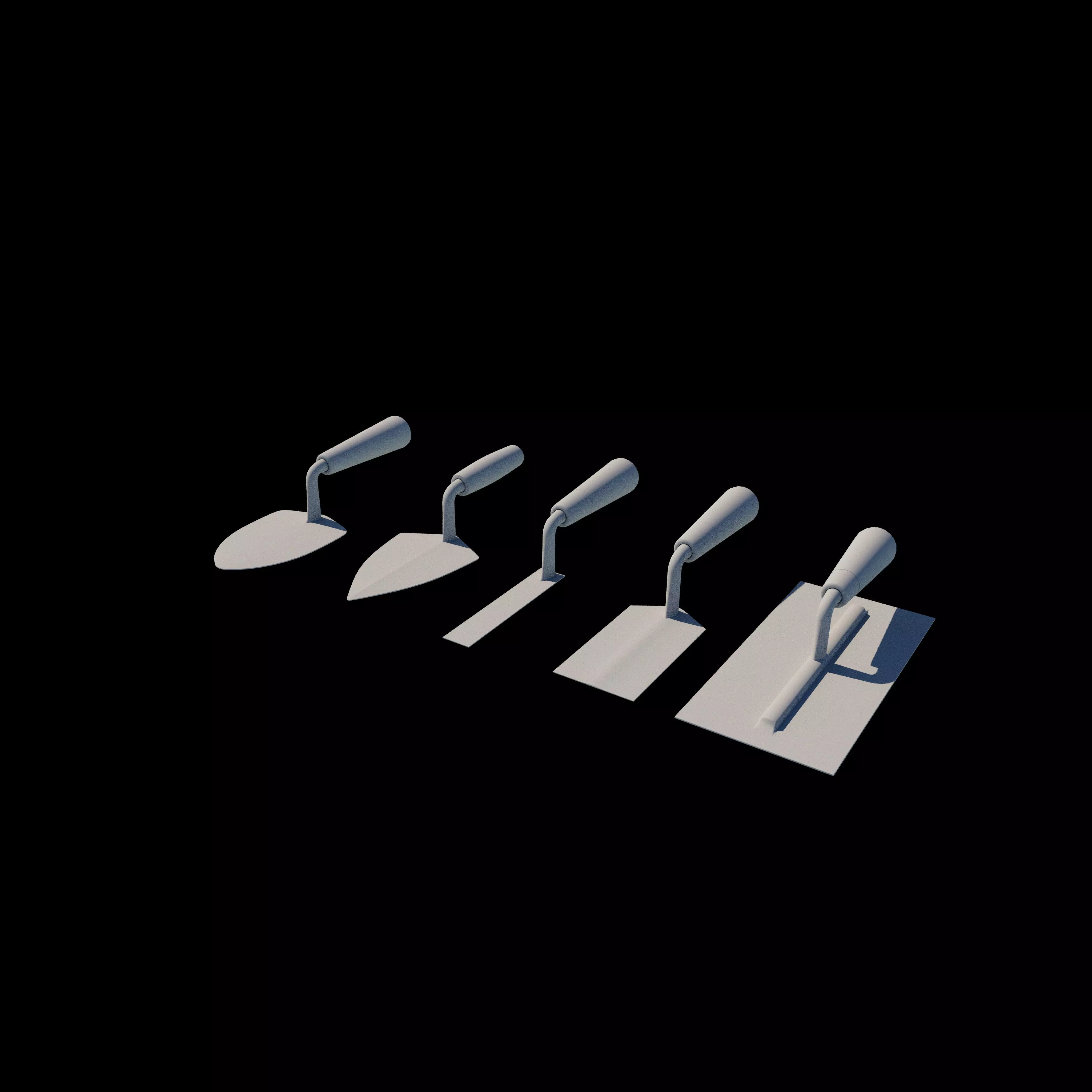 Masonry trowel 3D model_14