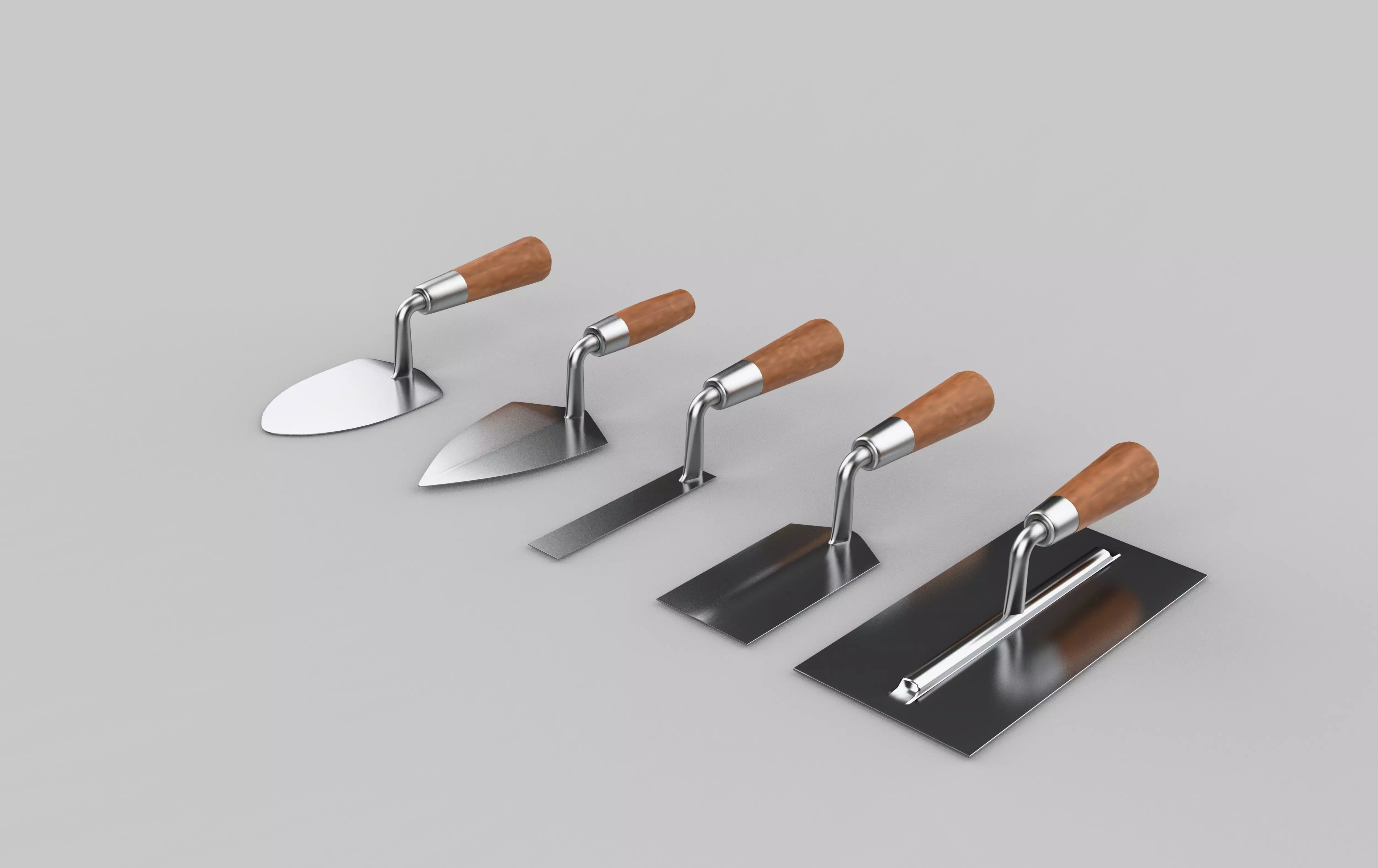 Masonry trowel 3D model_0