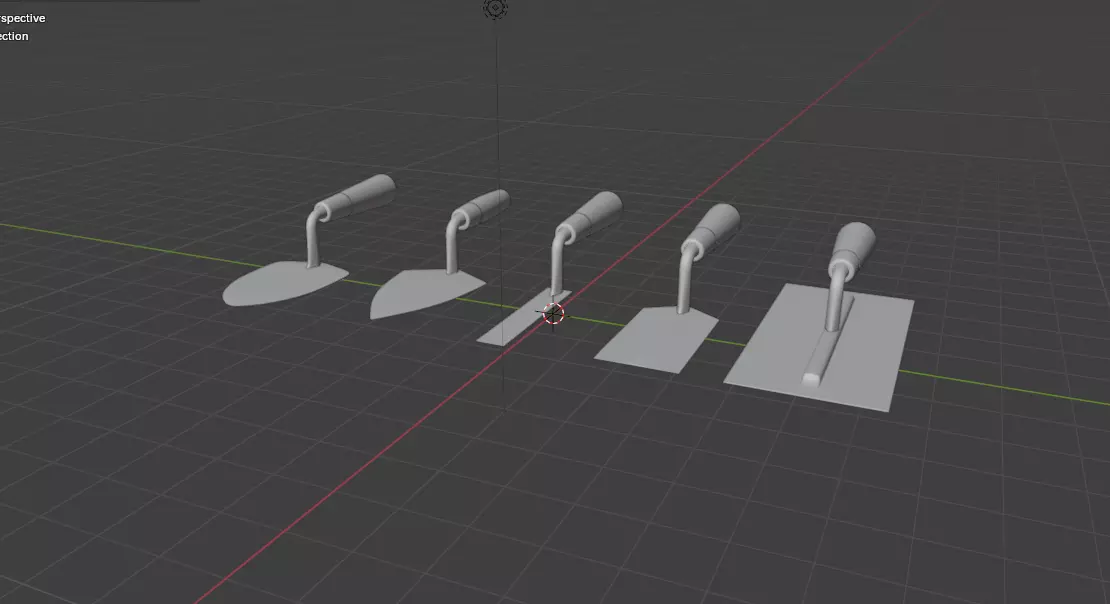 Masonry trowel 3D model_5