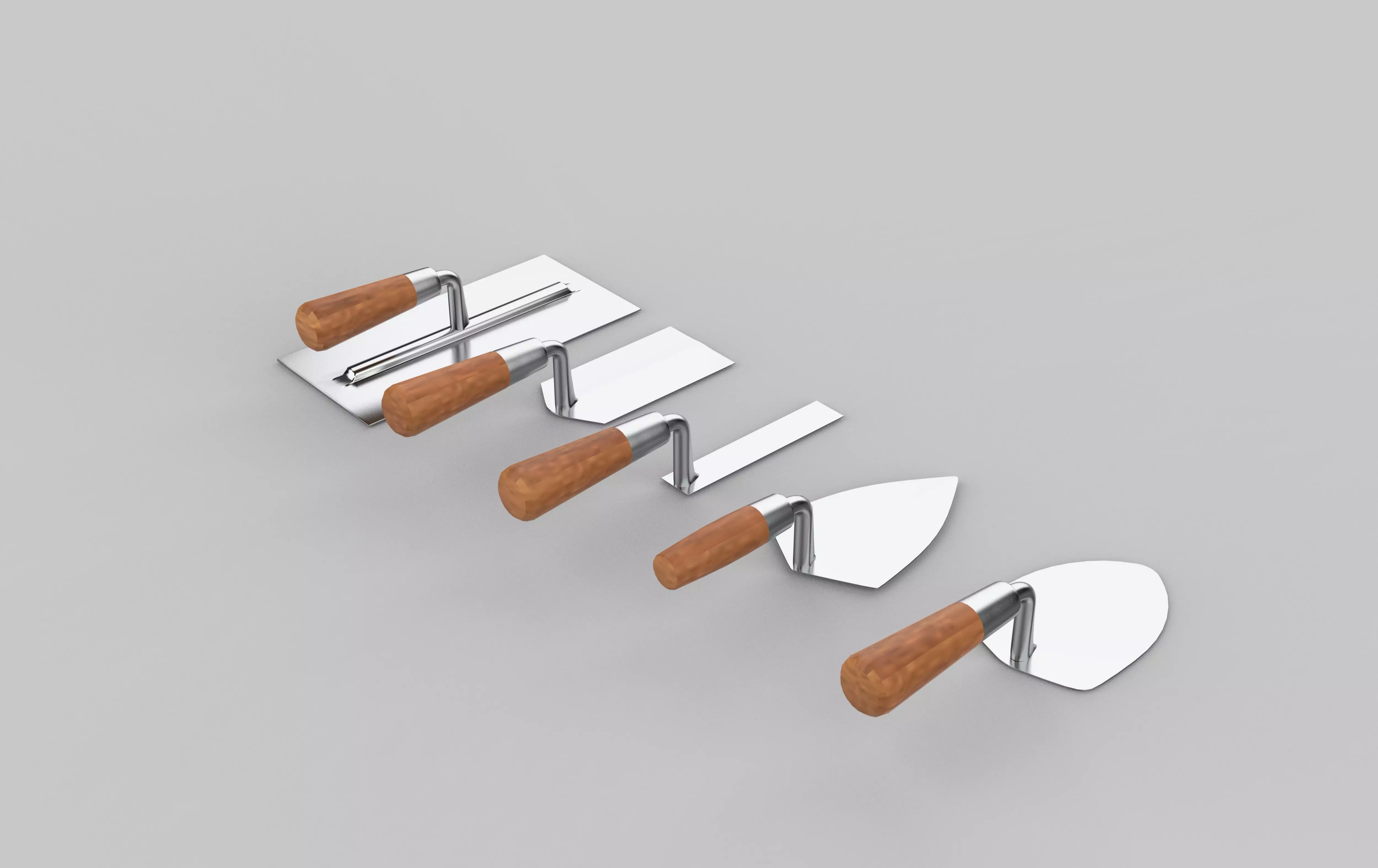 Masonry trowel 3D model_6