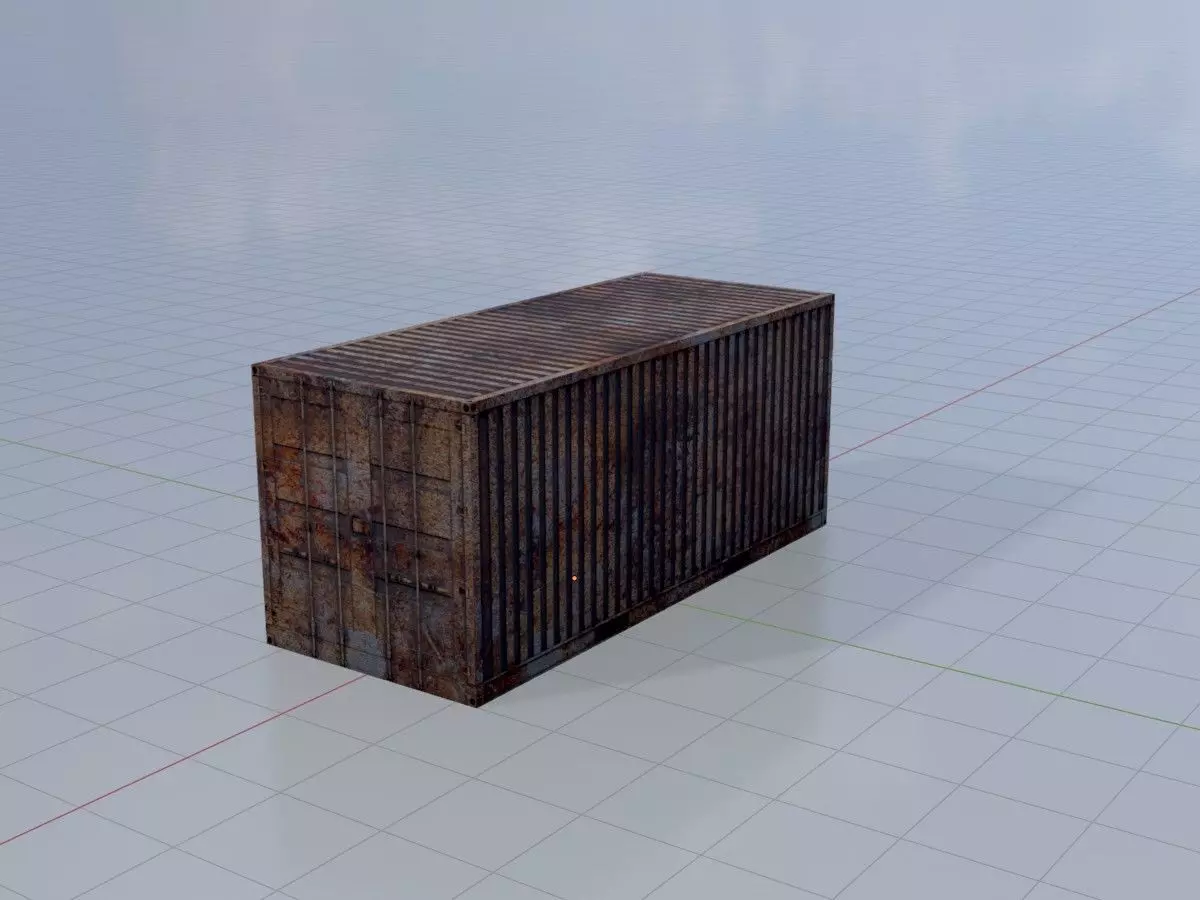 Rusty Cargo-Containers all Versions 3D Model Collection_16