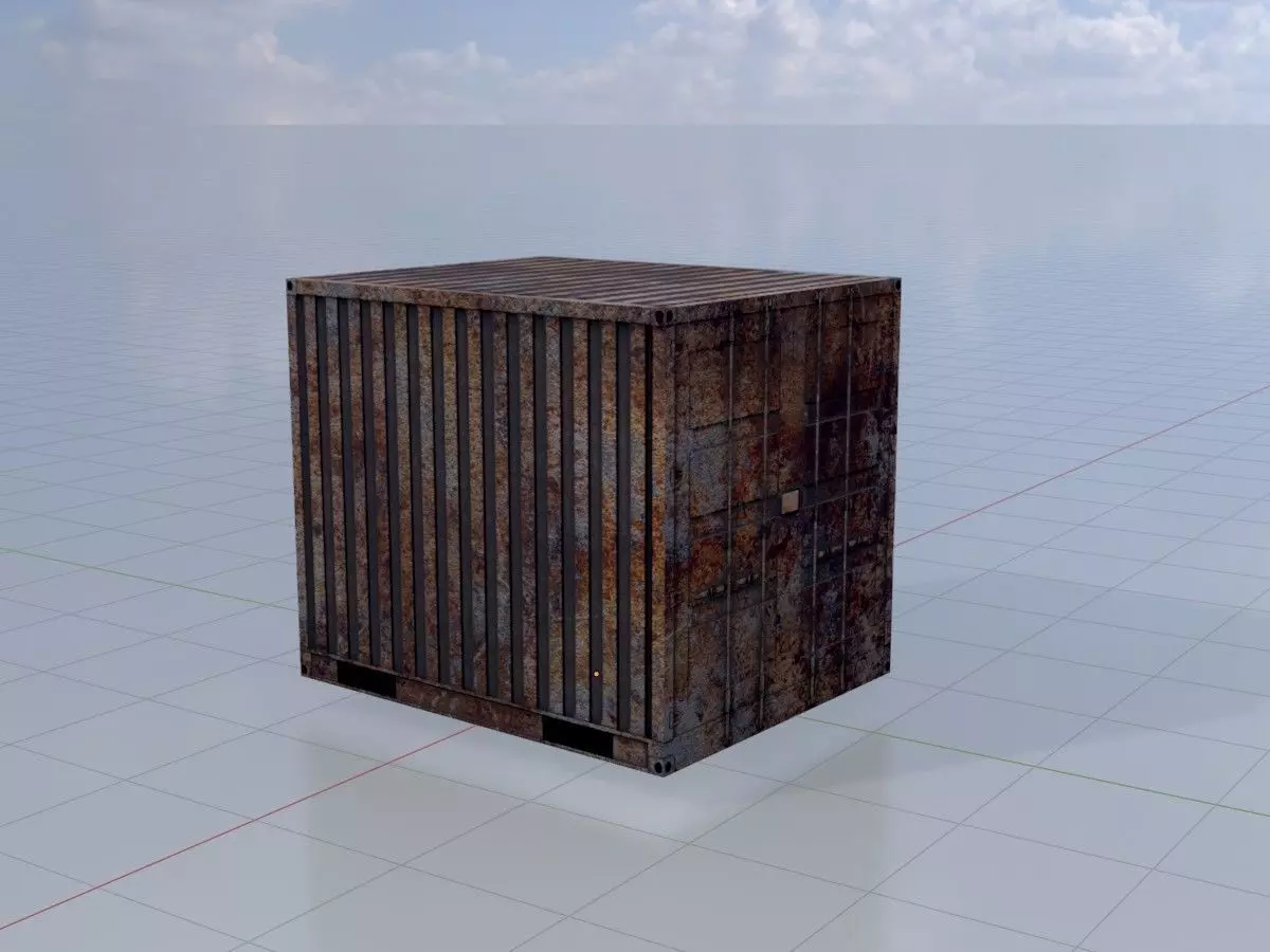 Rusty Cargo-Containers all Versions 3D Model Collection_15