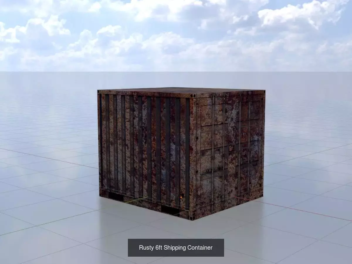 Rusty Cargo-Containers all Versions 3D Model Collection_7