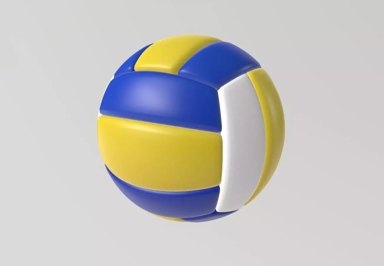 Stylized Low-Poly Volleyball Low-poly 3D model_8