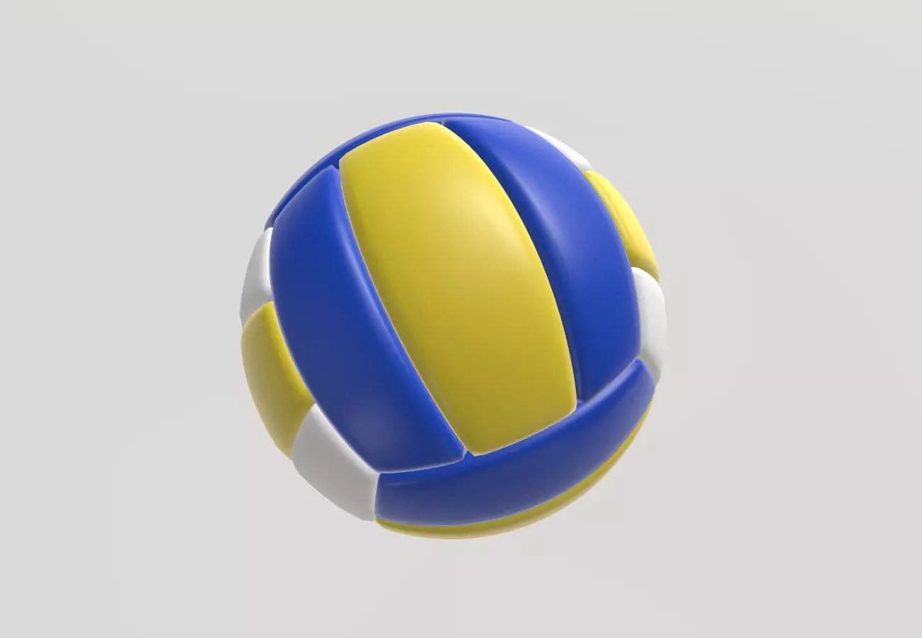 Stylized Low-Poly Volleyball Low-poly 3D model_4