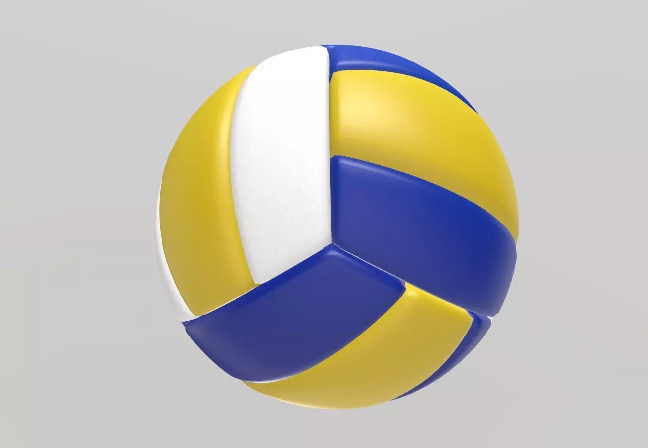 Stylized Low-Poly Volleyball Low-poly 3D model_5