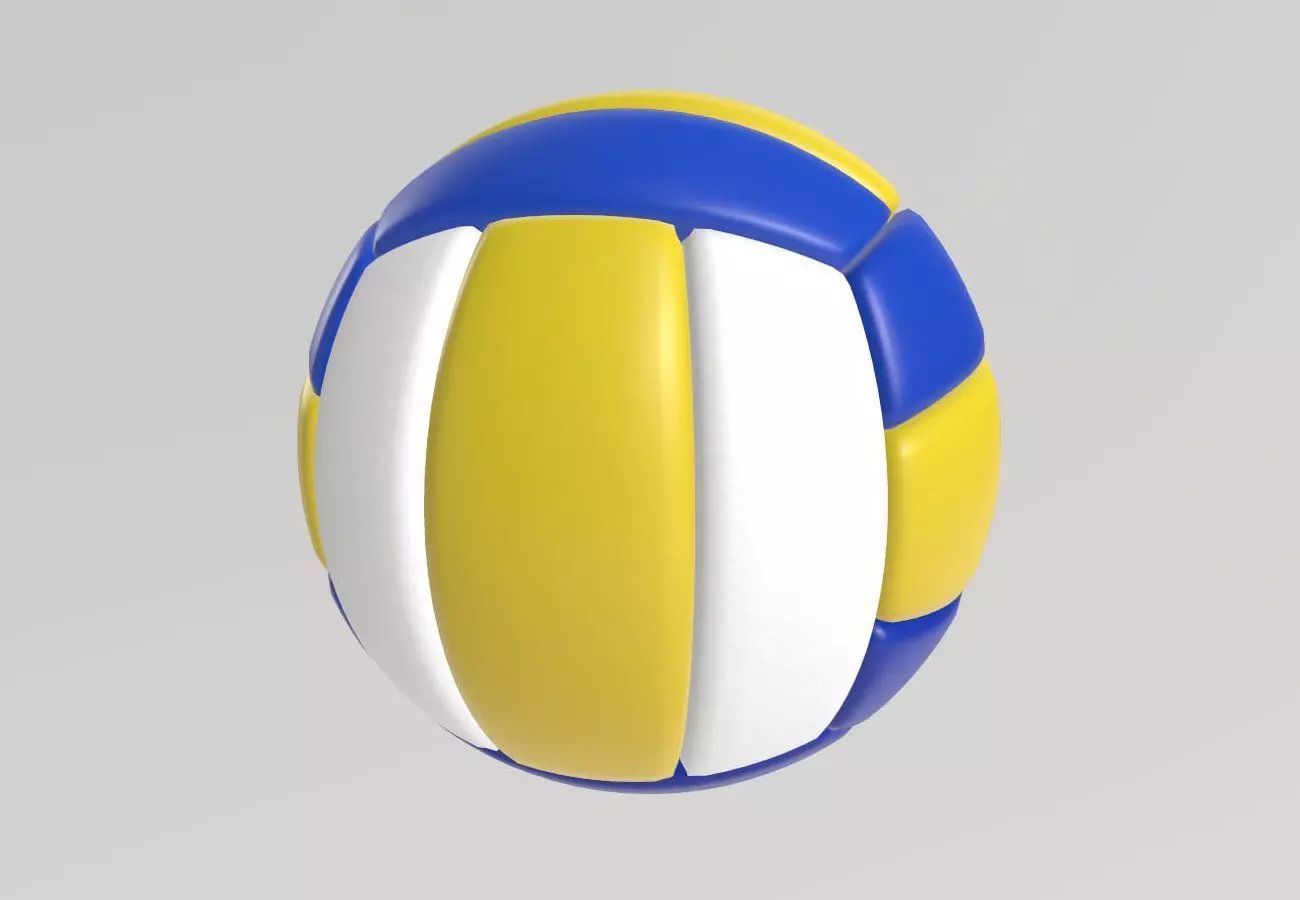 Stylized Low-Poly Volleyball Low-poly 3D model_7