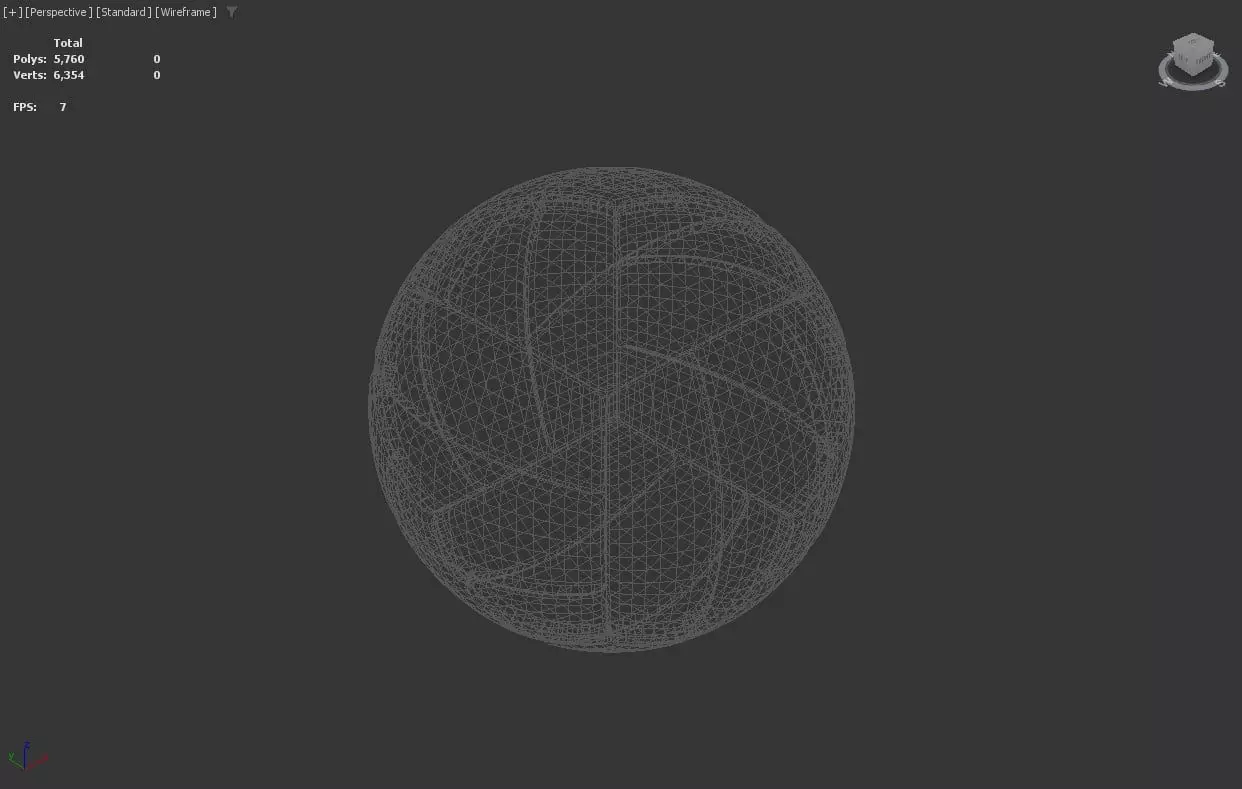 Stylized Low-Poly Volleyball Low-poly 3D model_10