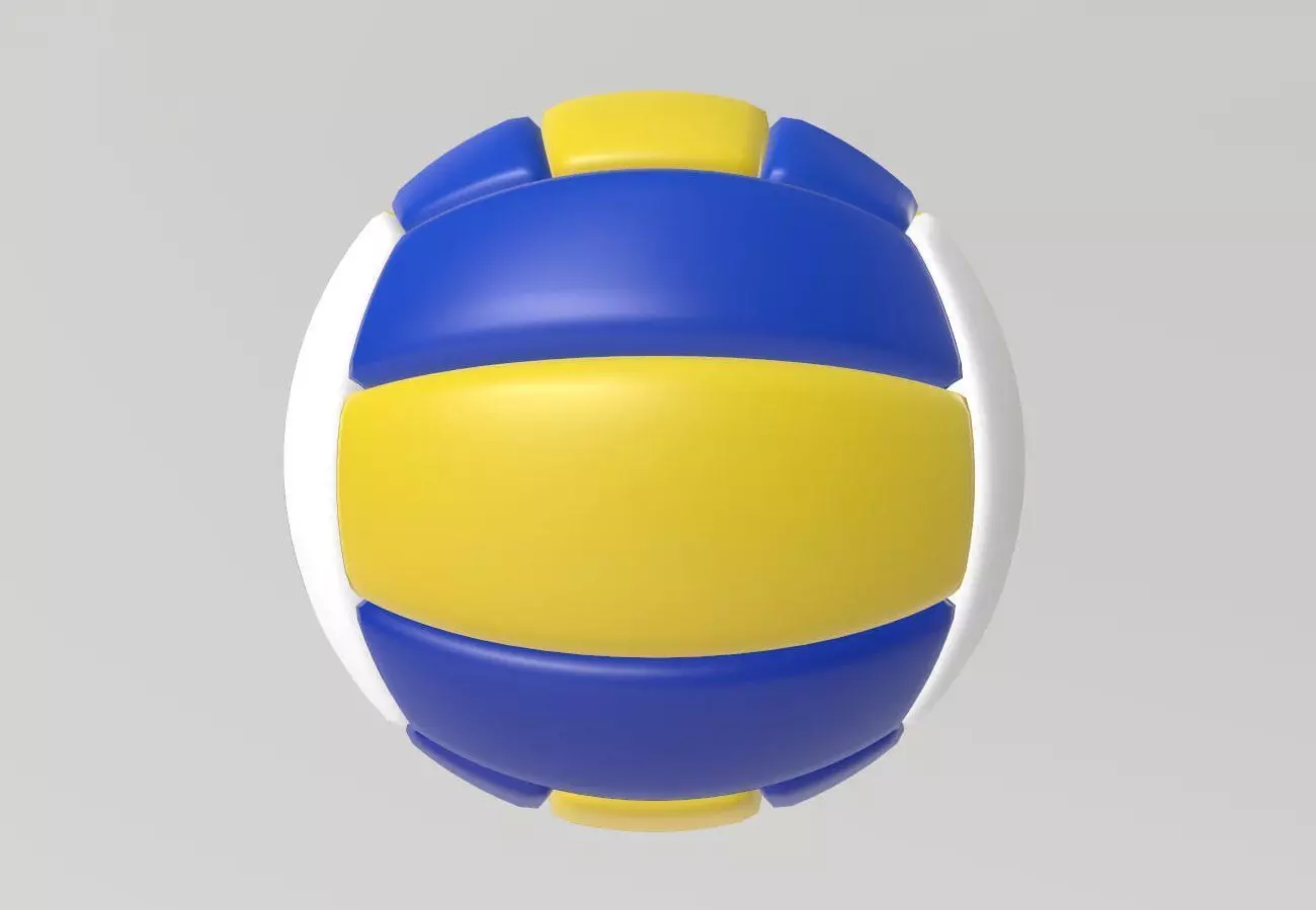 Stylized Low-Poly Volleyball Low-poly 3D model_6