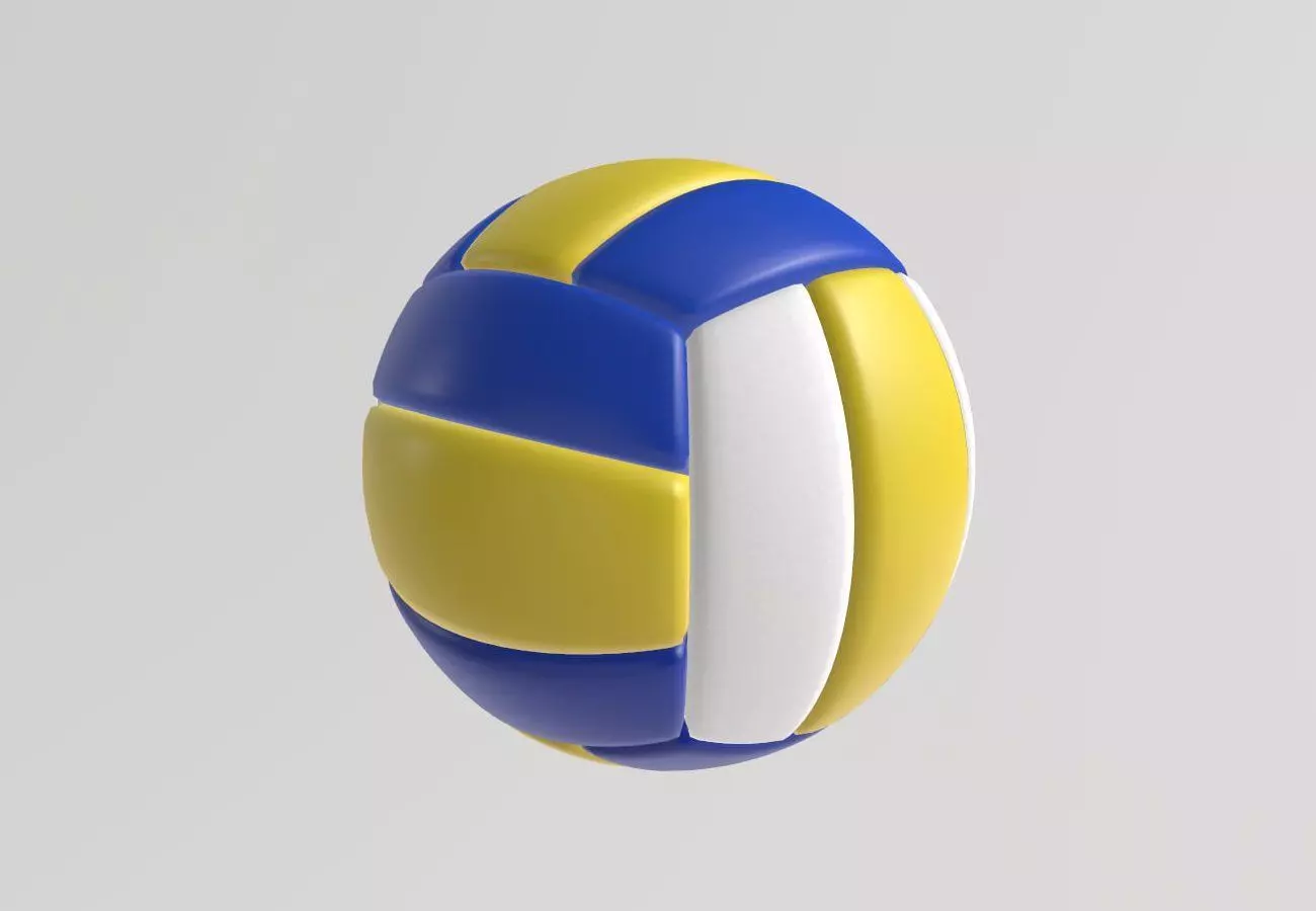 Stylized Low-Poly Volleyball Low-poly 3D model_3