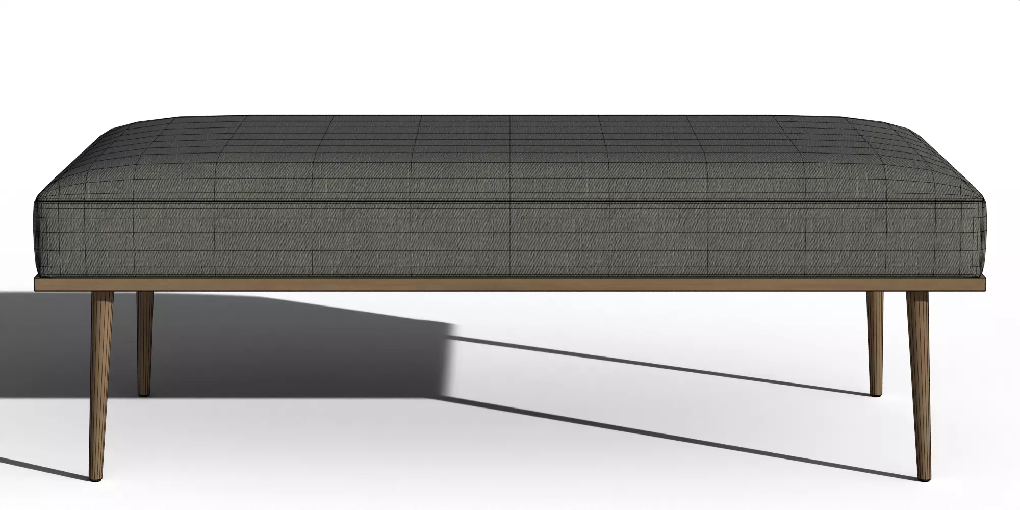 Cavett Ash Wood Bench 3D model_1