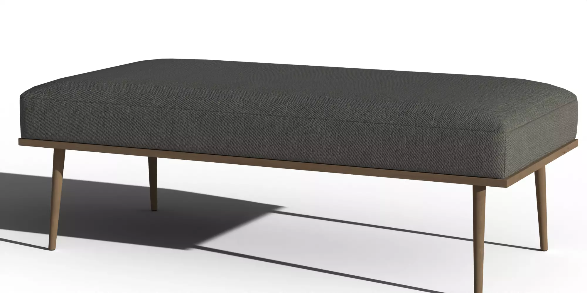 Cavett Ash Wood Bench 3D model_2