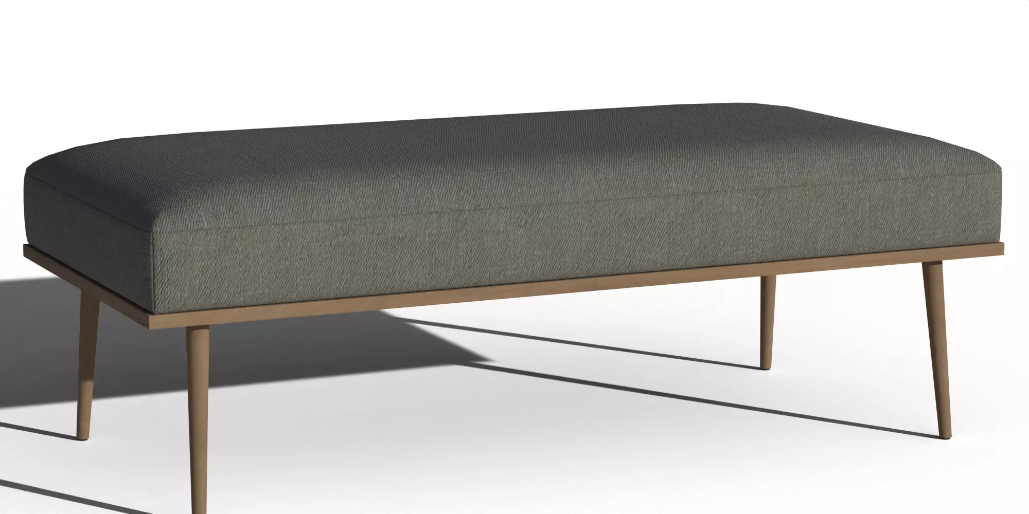 Cavett Ash Wood Bench 3D model_3