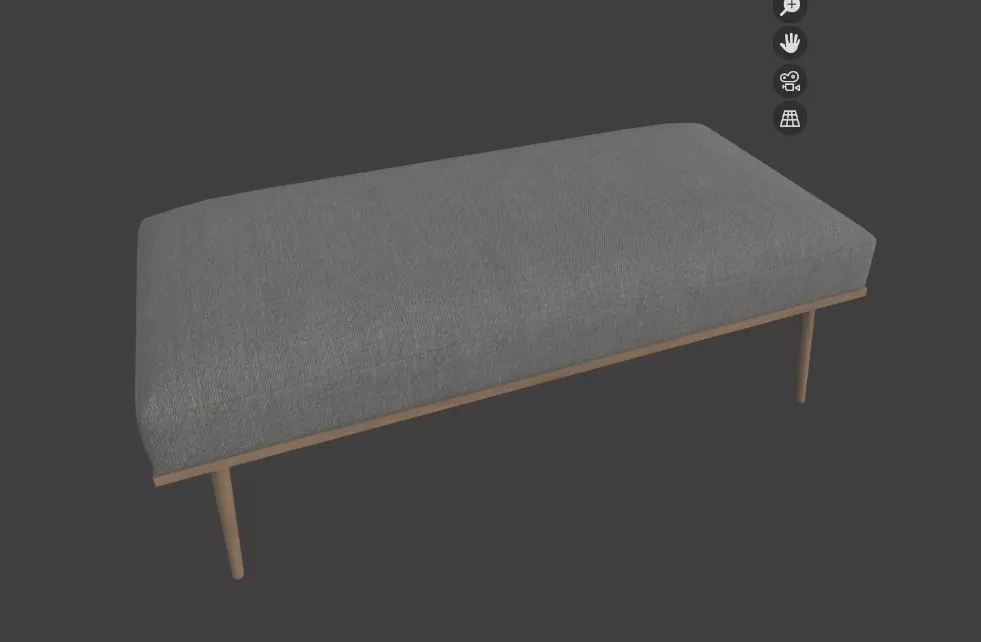 Cavett Ash Wood Bench 3D model_9