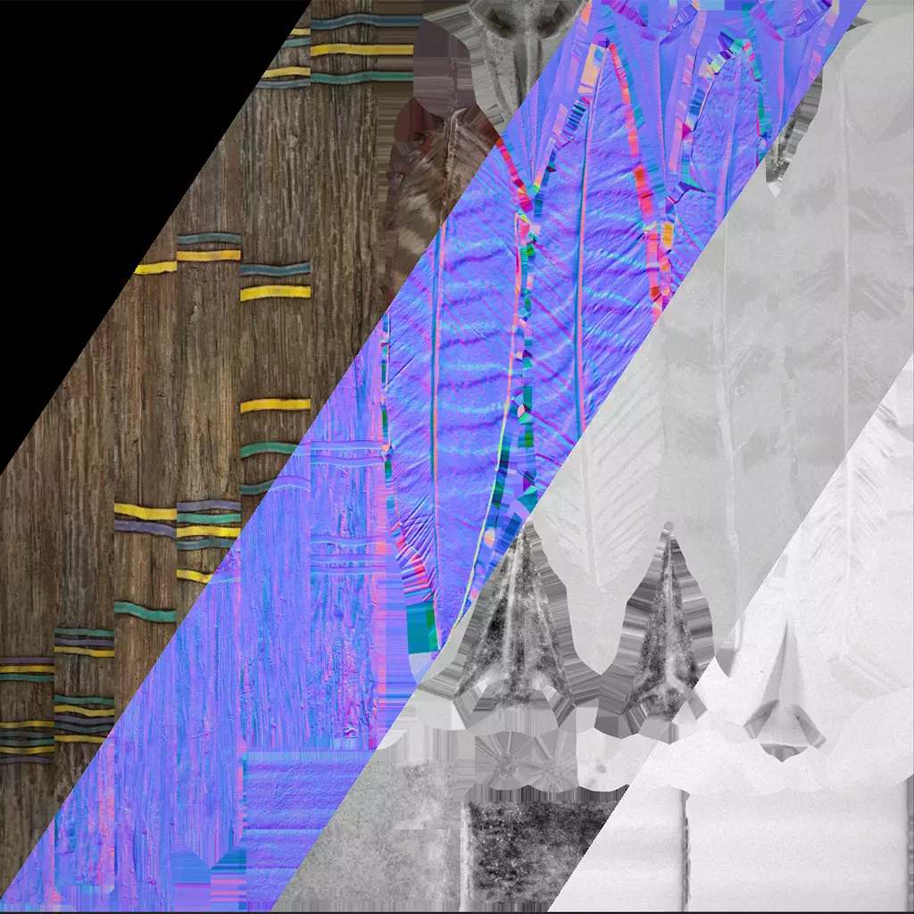 Medieval Crossbow Weapon Rack Stand Armory Pack Low-poly 3D model_35