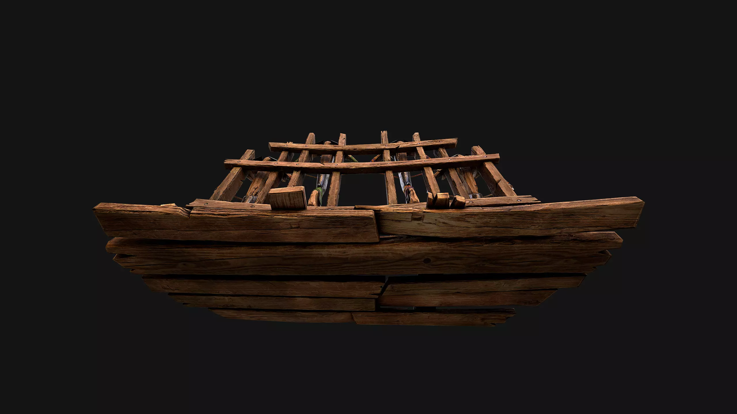 Medieval Crossbow Weapon Rack Stand Armory Pack Low-poly 3D model_18