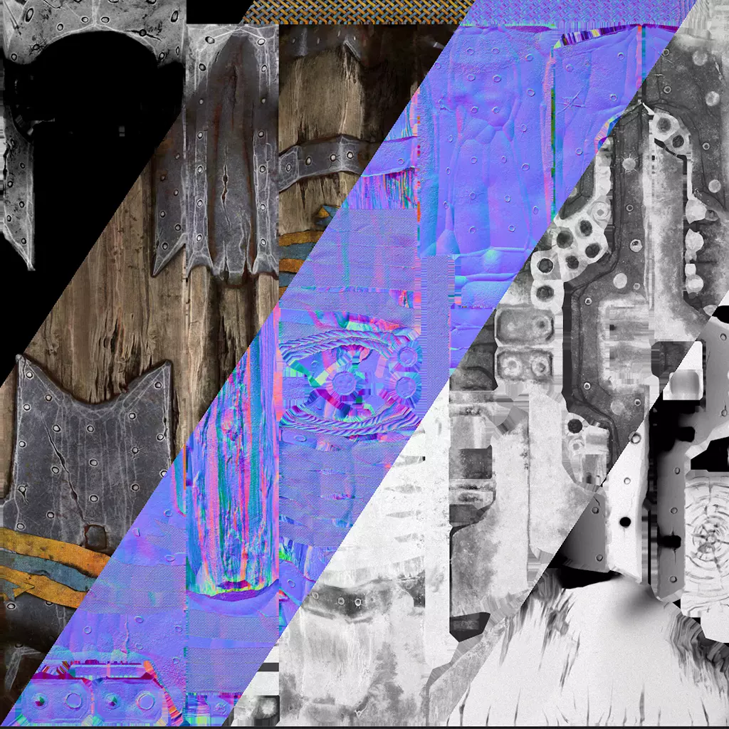 Medieval Crossbow Weapon Rack Stand Armory Pack Low-poly 3D model_36