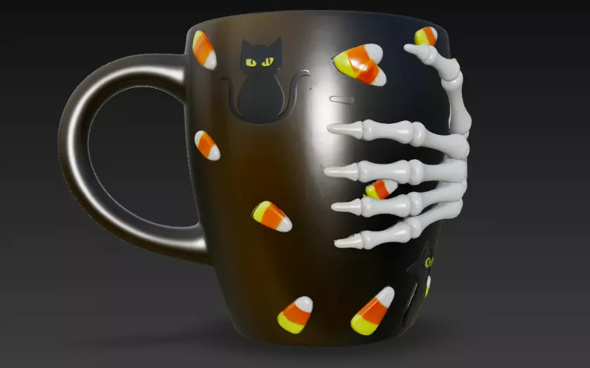 Haunting Halloween cup 3D print model_0