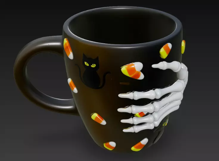 Haunting Halloween cup 3D print model_3