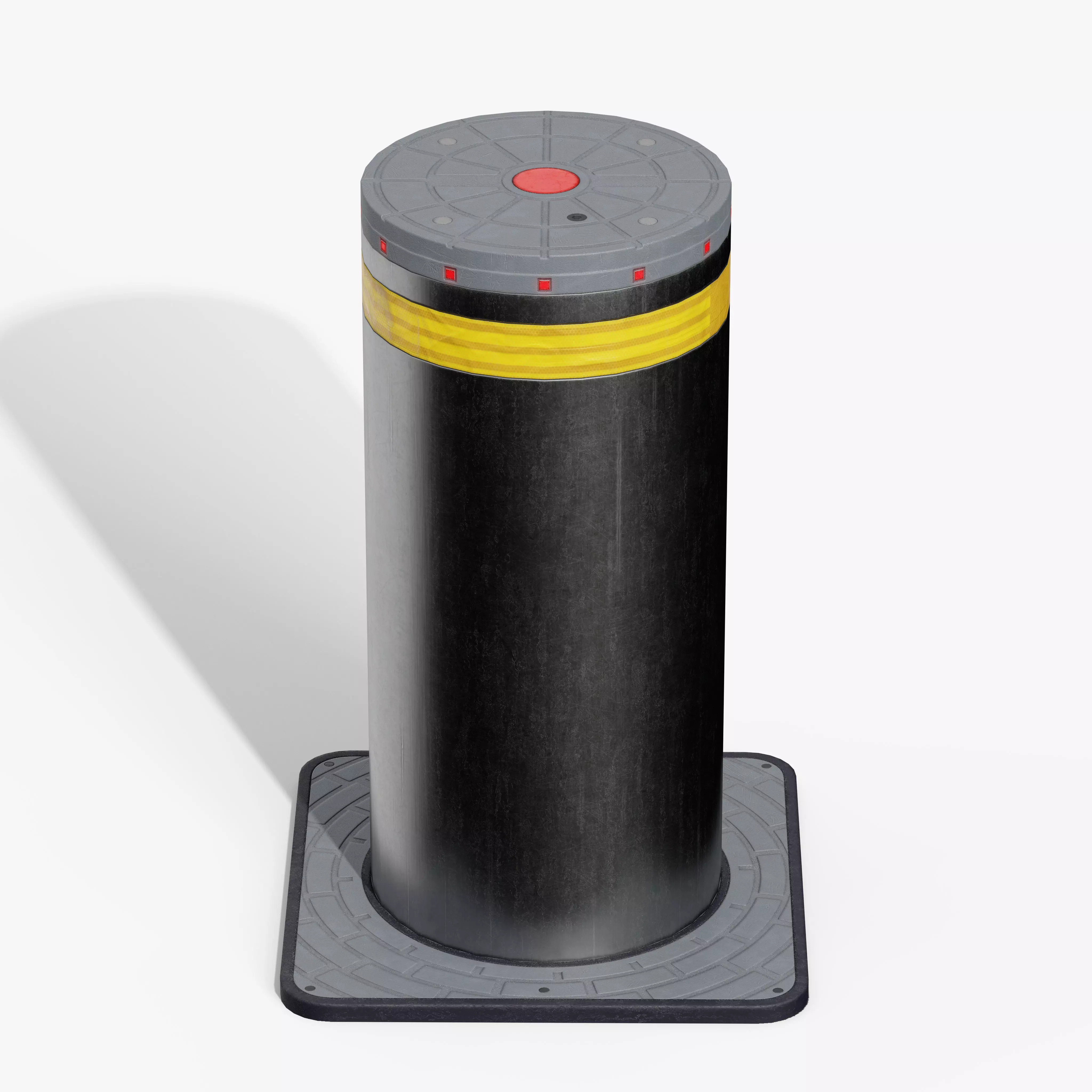 Hydraulic Bollard Low-poly 3D model_6