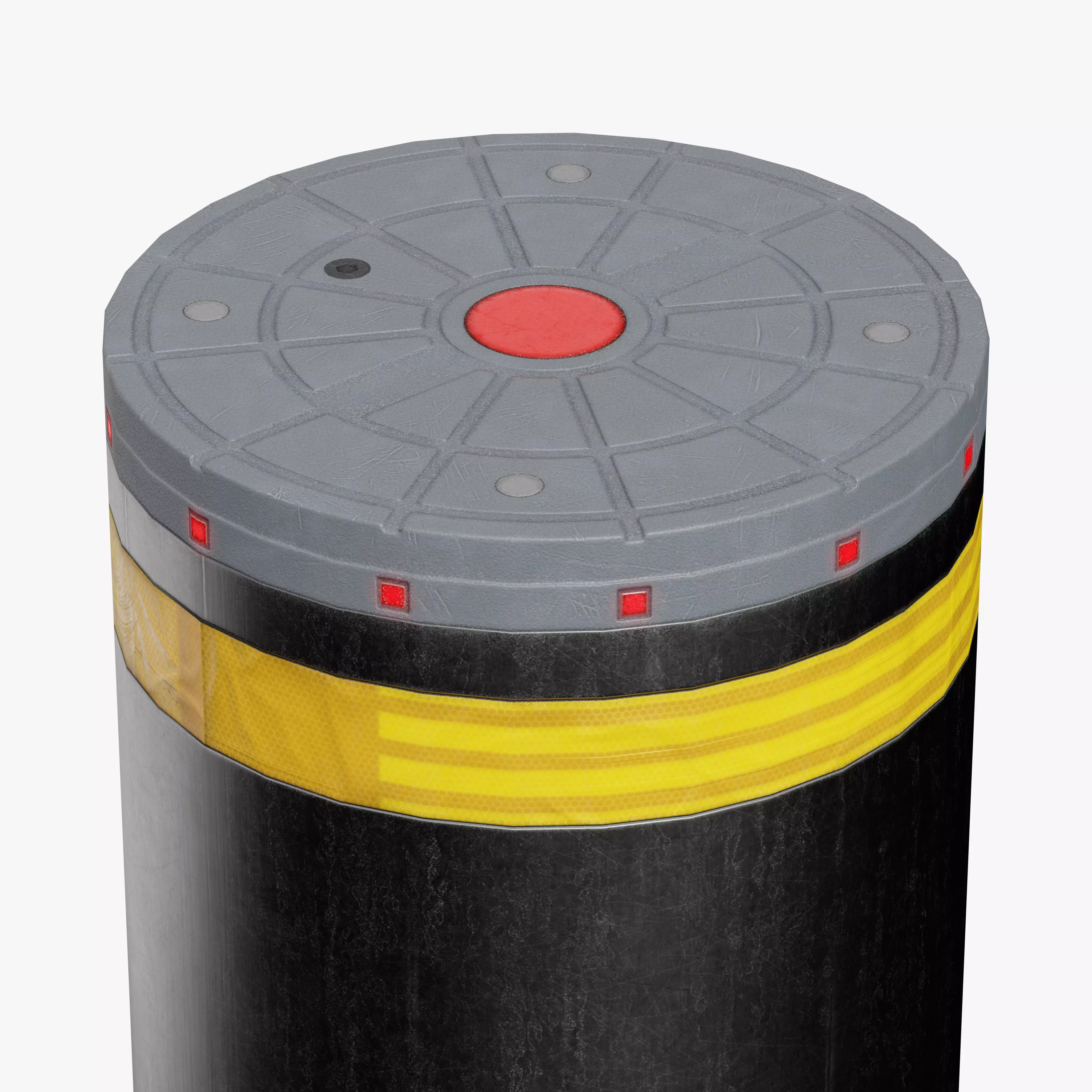 Hydraulic Bollard Low-poly 3D model_12
