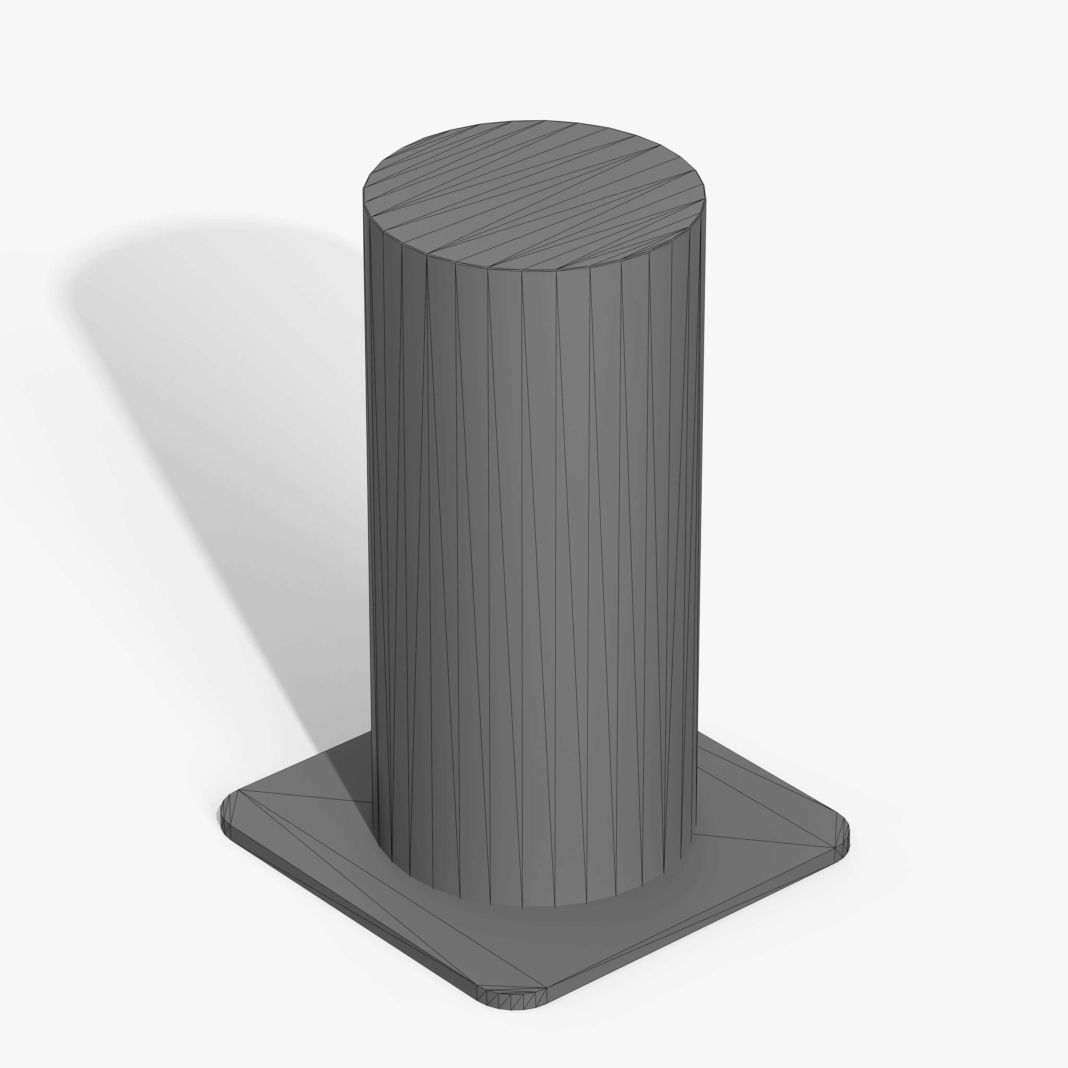 Hydraulic Bollard Low-poly 3D model_13
