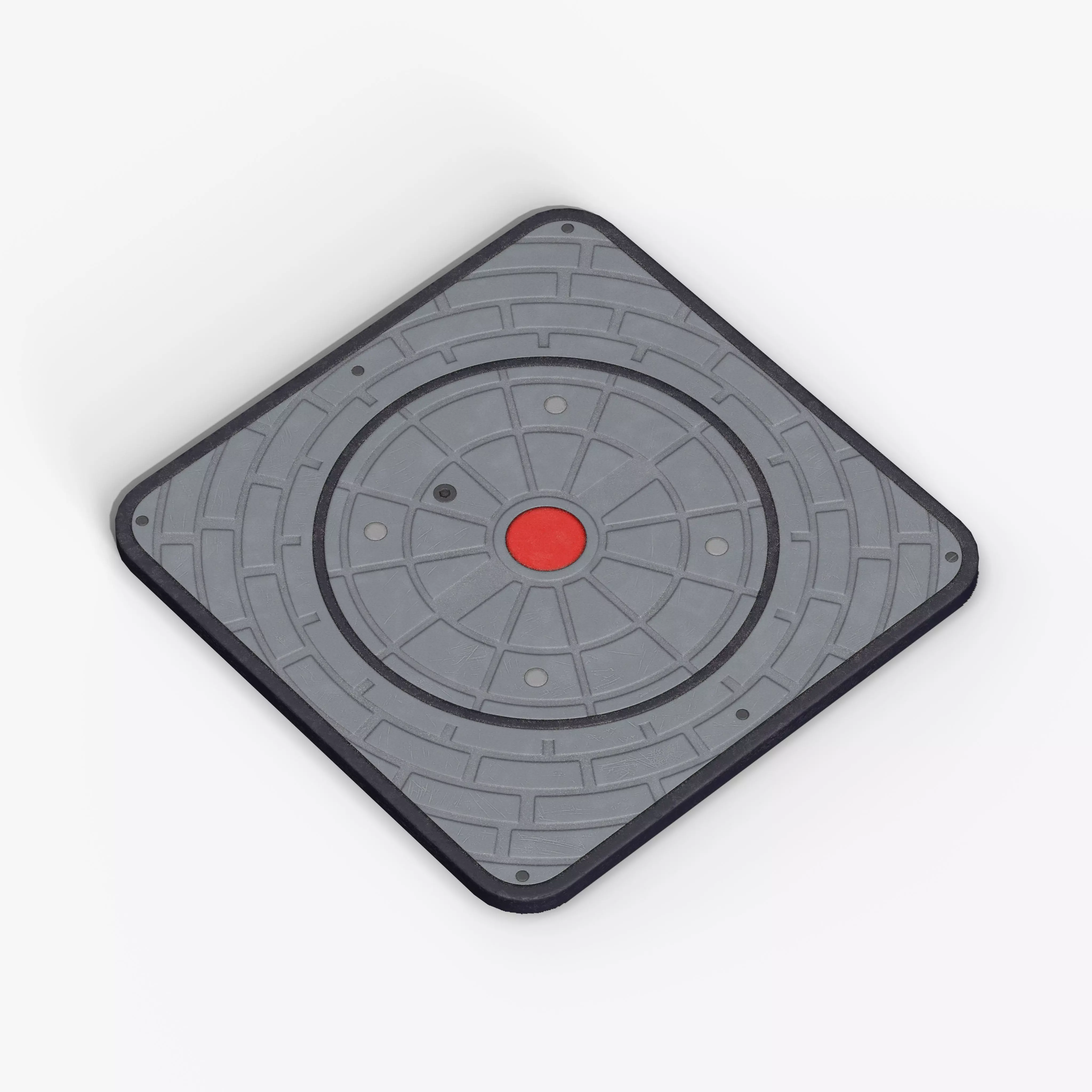 Hydraulic Bollard Low-poly 3D model_2