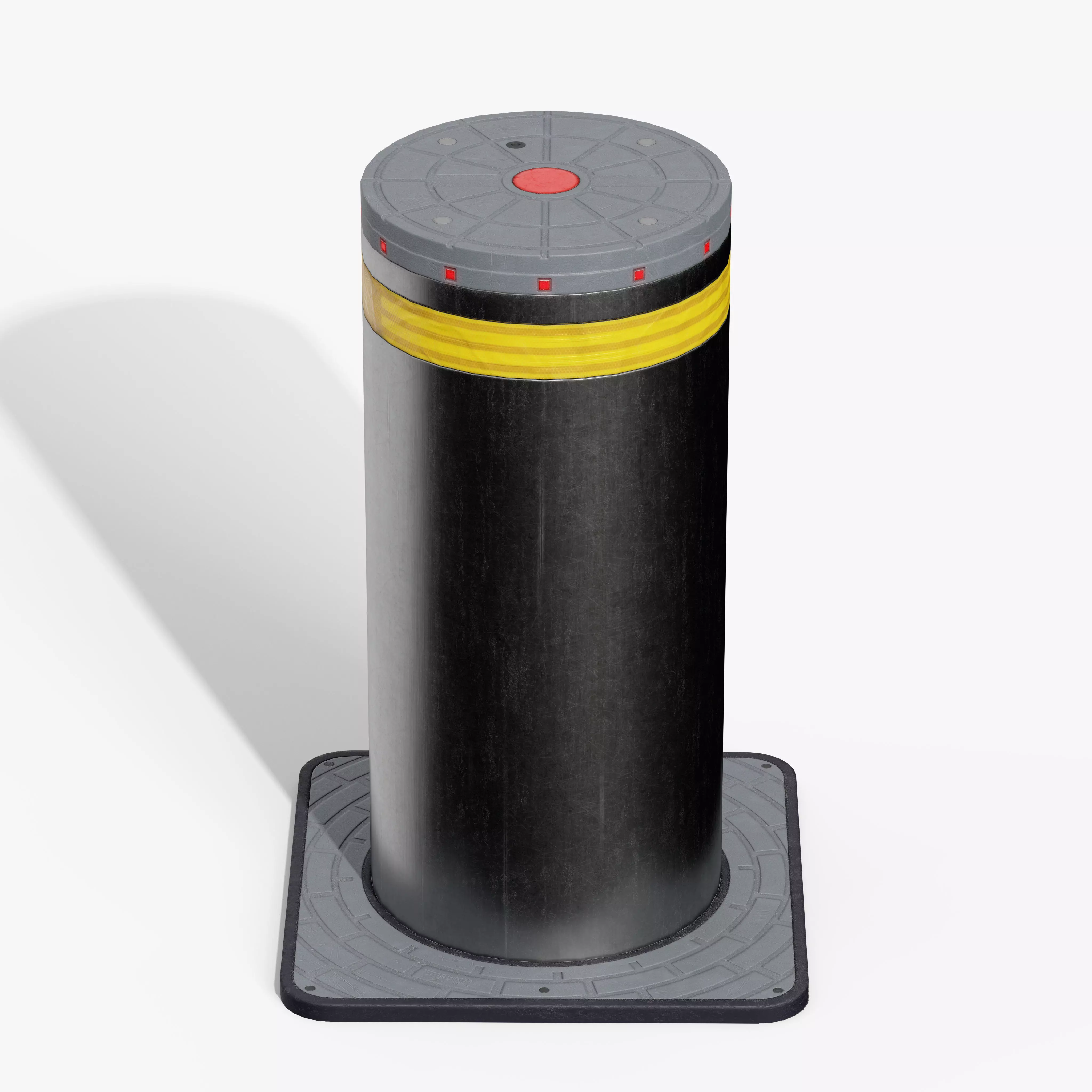 Hydraulic Bollard Low-poly 3D model_10