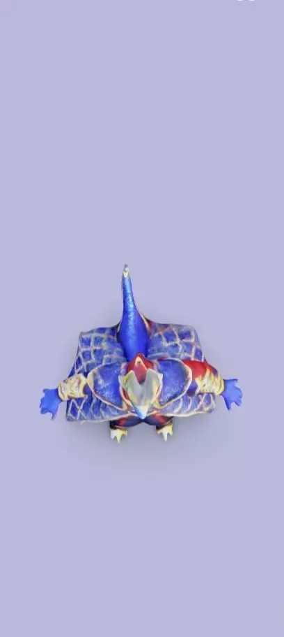 Fantasy half-dragon character 3D print model_4