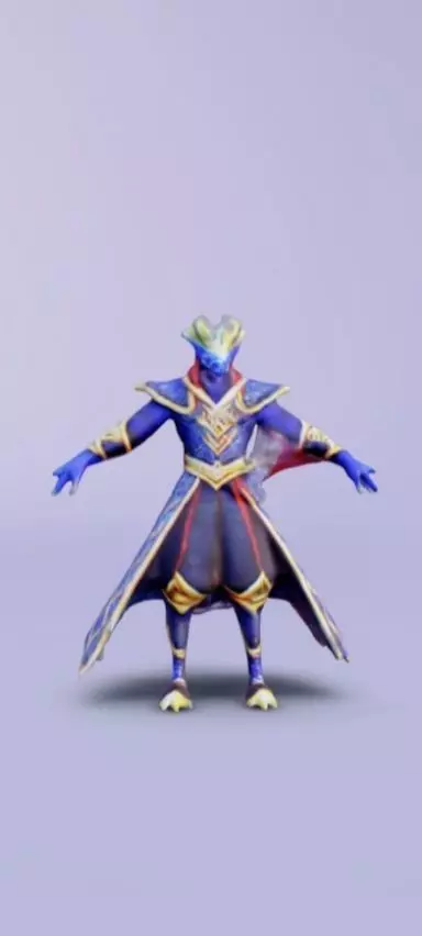 Fantasy half-dragon character 3D print model_3