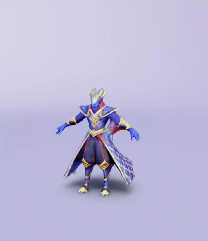 Fantasy half-dragon character 3D print model_2