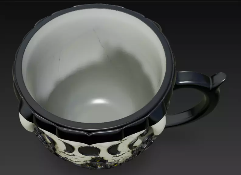 Haunted Moonlit Castle Mug 3D print model_1