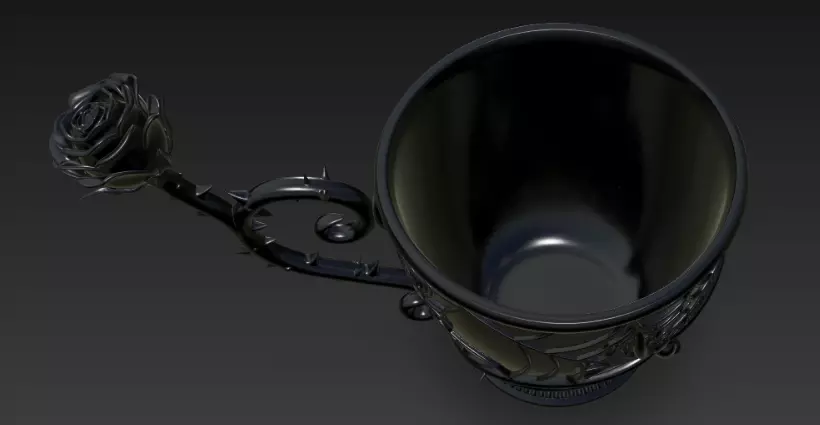 Halloween black cup 3D print model_1