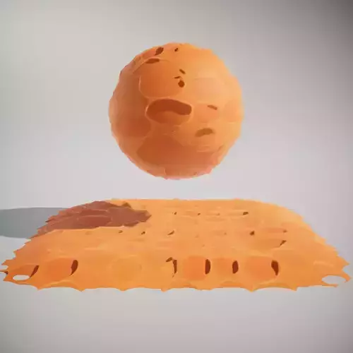 Orange Lunar Crater HQ PBR Textures Set