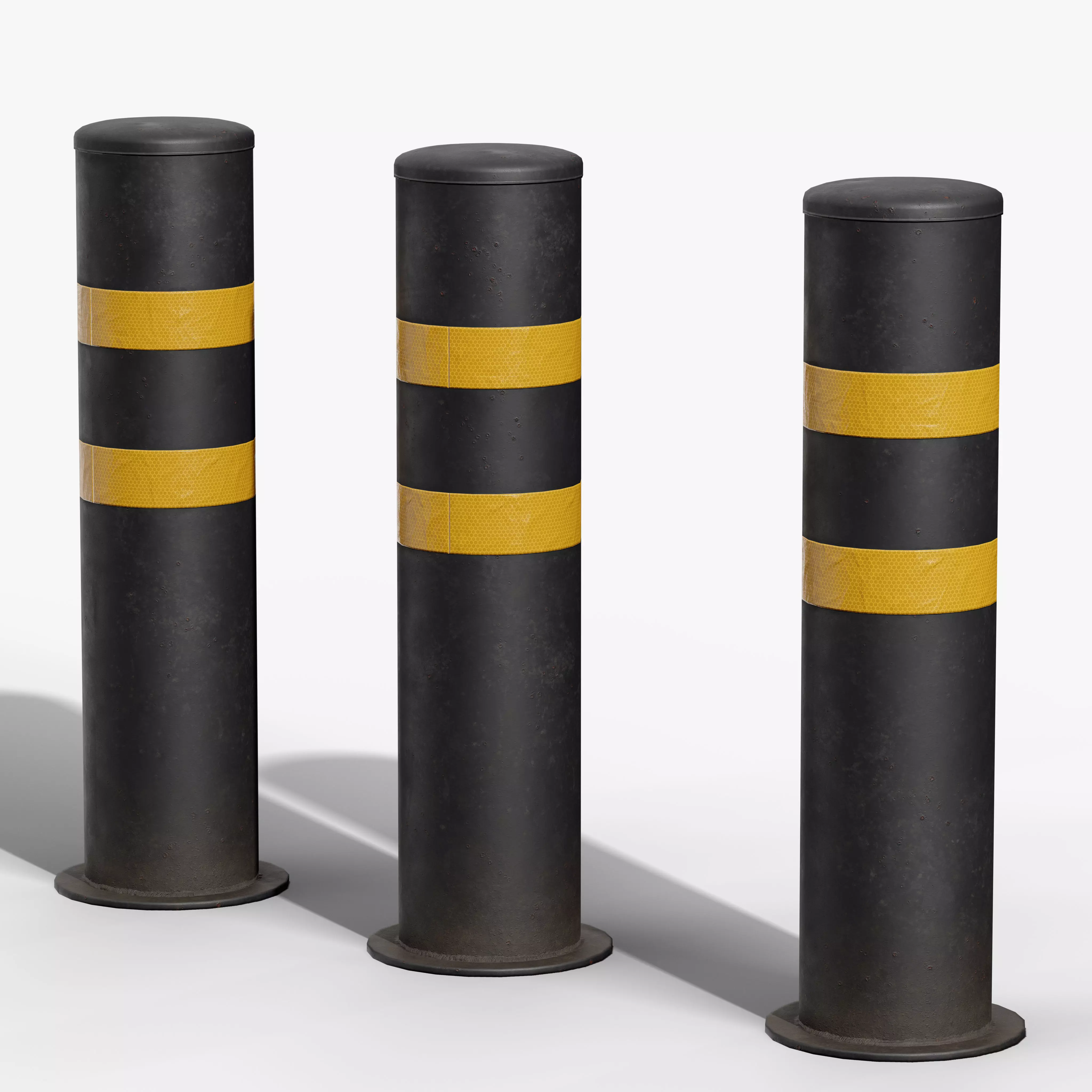 Bollard Post A Low-poly 3D model_9