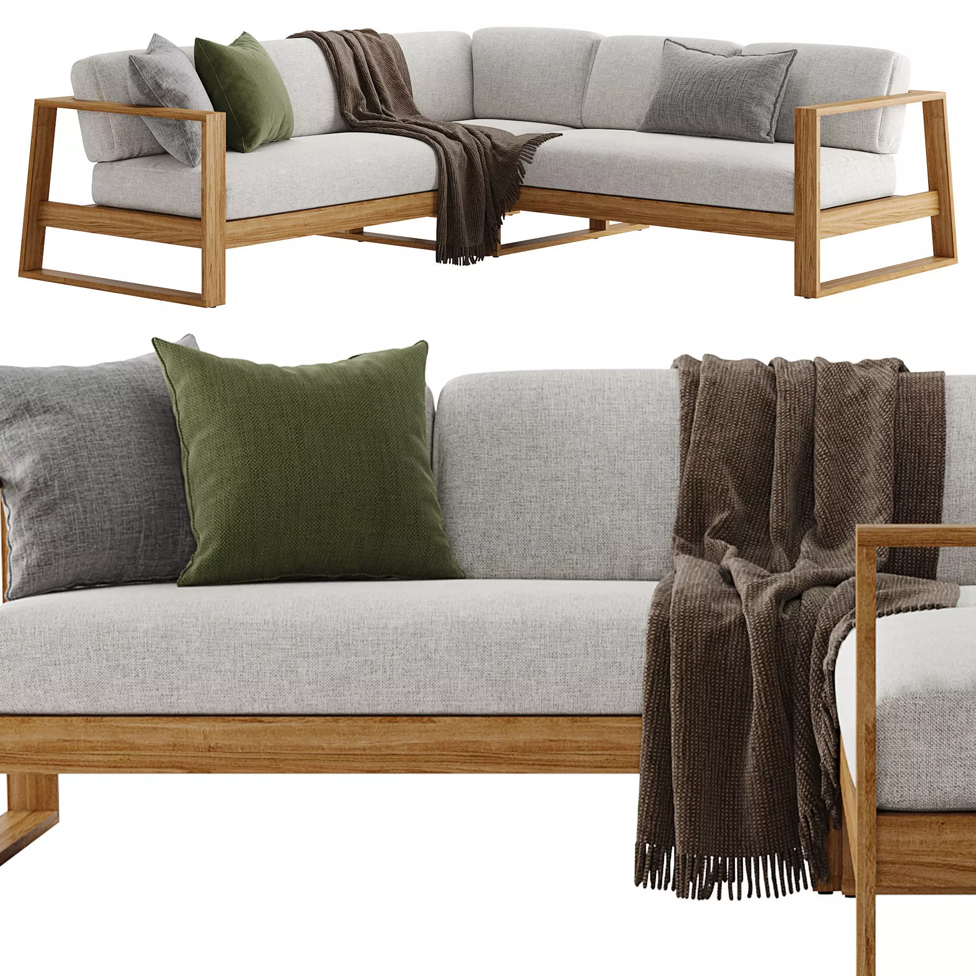 Rio Outdoor Corner Sofa 3D model
