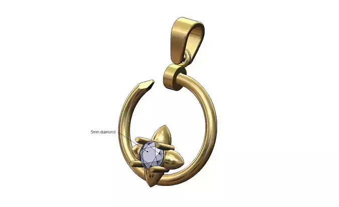 Spike stud 5mm setting nail pendant charm